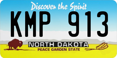 ND license plate KMP913