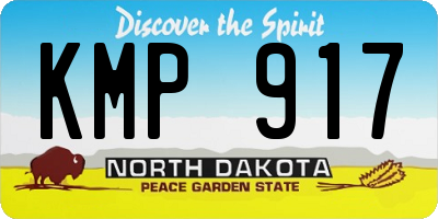 ND license plate KMP917