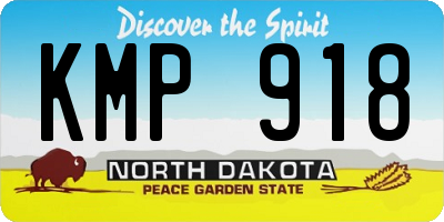 ND license plate KMP918