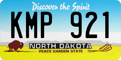 ND license plate KMP921