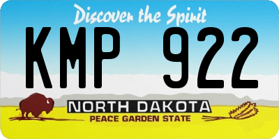 ND license plate KMP922