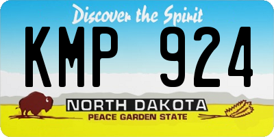 ND license plate KMP924