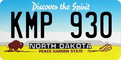 ND license plate KMP930