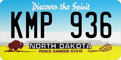 ND license plate KMP936