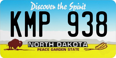 ND license plate KMP938