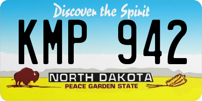 ND license plate KMP942