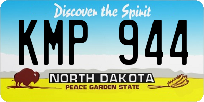 ND license plate KMP944
