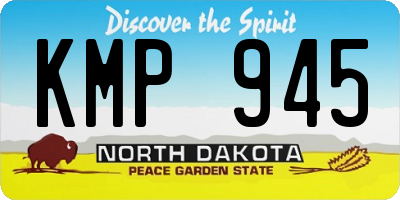 ND license plate KMP945