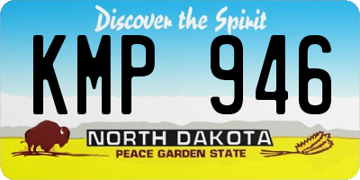 ND license plate KMP946