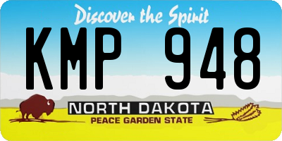 ND license plate KMP948