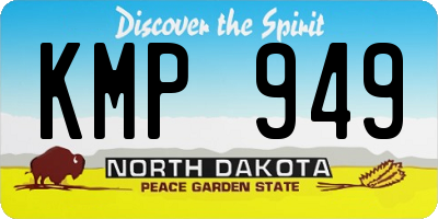 ND license plate KMP949