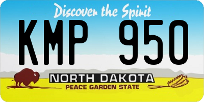 ND license plate KMP950