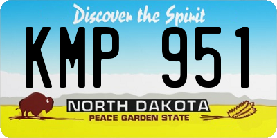 ND license plate KMP951