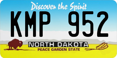 ND license plate KMP952