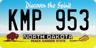 ND license plate KMP953