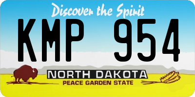 ND license plate KMP954