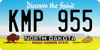 ND license plate KMP955