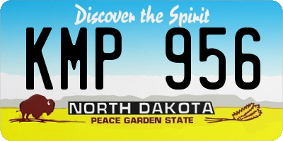 ND license plate KMP956