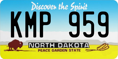 ND license plate KMP959