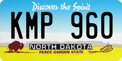 ND license plate KMP960