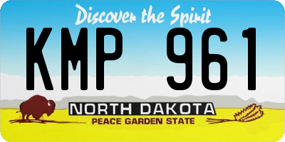 ND license plate KMP961