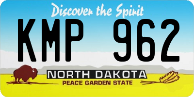 ND license plate KMP962