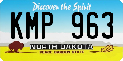 ND license plate KMP963