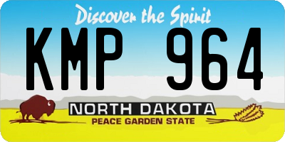 ND license plate KMP964