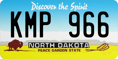 ND license plate KMP966
