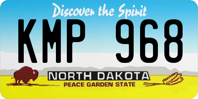 ND license plate KMP968