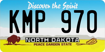 ND license plate KMP970