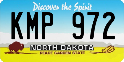 ND license plate KMP972