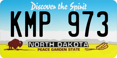ND license plate KMP973