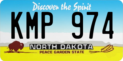 ND license plate KMP974