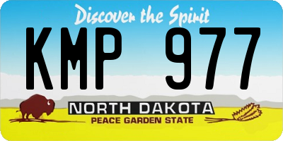 ND license plate KMP977