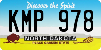 ND license plate KMP978