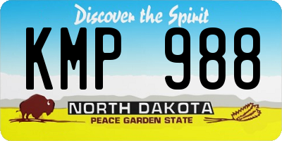ND license plate KMP988
