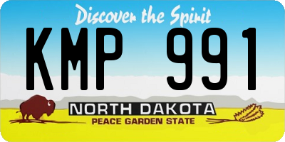 ND license plate KMP991