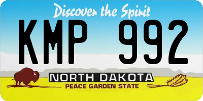 ND license plate KMP992