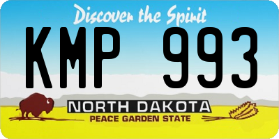 ND license plate KMP993