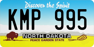 ND license plate KMP995