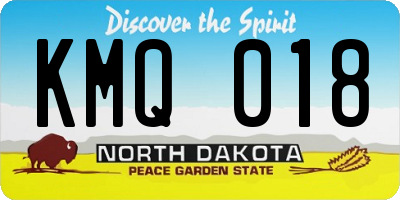 ND license plate KMQ018