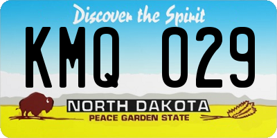 ND license plate KMQ029