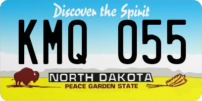 ND license plate KMQ055