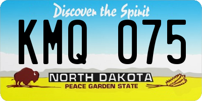 ND license plate KMQ075