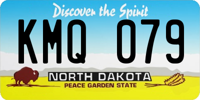 ND license plate KMQ079