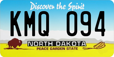 ND license plate KMQ094