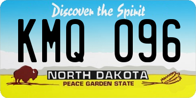 ND license plate KMQ096