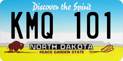 ND license plate KMQ101