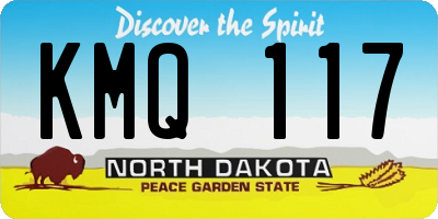 ND license plate KMQ117